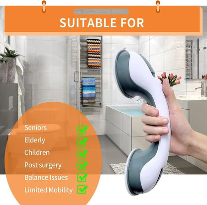 UltraGrip Dual-Lock Suction Shower Grab Bar - Portable Bathroom Safety Handle