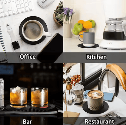 Retro Vinyl Record Drink Coasters – 6 Pc Non-Slip Set for Music Lovers