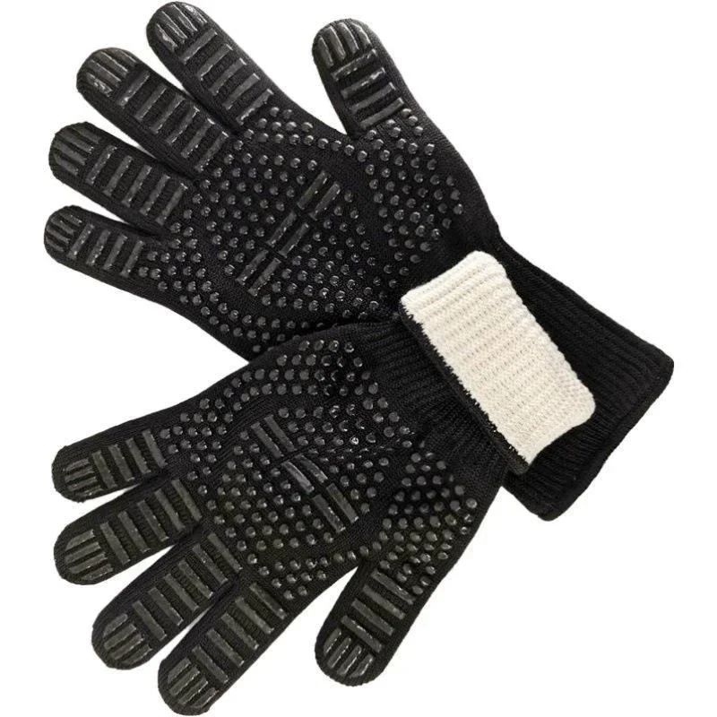 1472°F Heat Resistant Gloves for Grilling and Baking, Non-Slip Silicone BBQ Gloves
