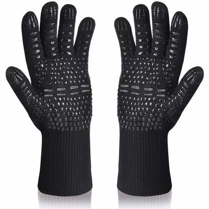 1472°F Heat Resistant Gloves for Grilling and Baking, Non-Slip Silicone BBQ Gloves