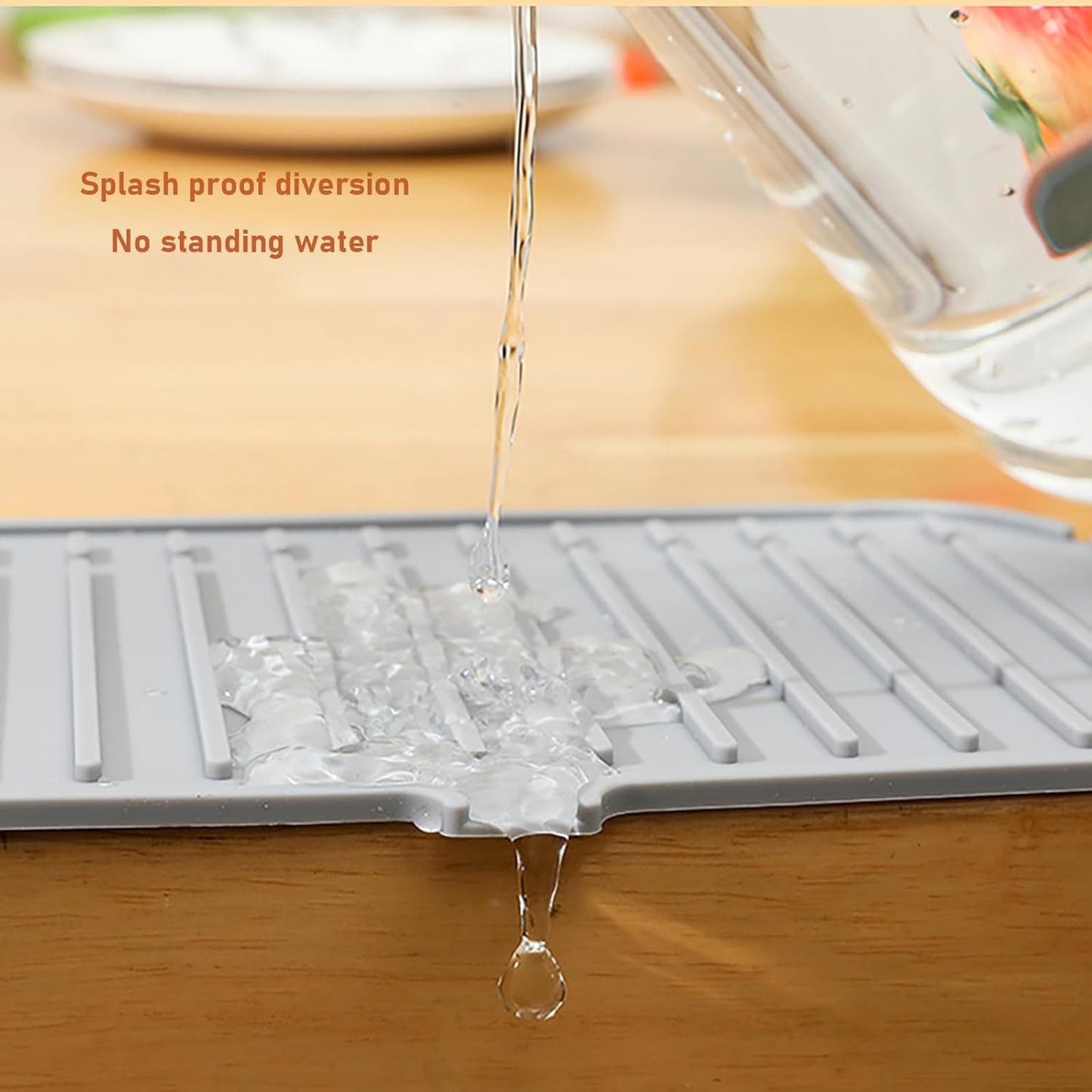 Silicone Faucet Splash Pad Countertop Protector Mat for Kitchen and Bathroom