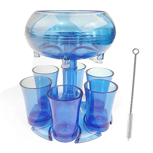 6-Shot Glass Dispenser with Holder – Multi Shot Pourer for Parties & Cocktails