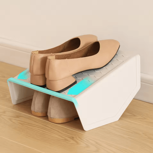 Durable Shoe Organizer Double Deck Space Saving Shoe Storage Rack for Closet and Cabinet