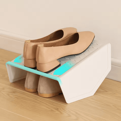 Durable Shoe Organizer Double Deck Space Saving Shoe Storage Rack for Closet and Cabinet