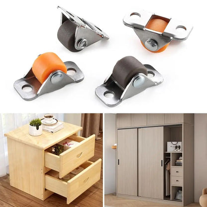 0.5/0.8in Silent Rubber Furniture Casters Universal Mini Wheels for Chair Sofa Table Trolley Platform Smooth Rolling