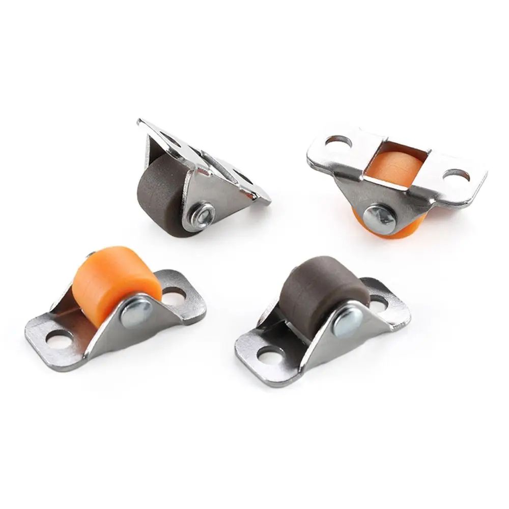0.5/0.8in Silent Rubber Furniture Casters Universal Mini Wheels for Chair Sofa Table Trolley Platform Smooth Rolling