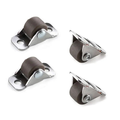 0.5/0.8in Silent Rubber Furniture Casters Universal Mini Wheels for Chair Sofa Table Trolley Platform Smooth Rolling