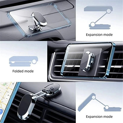 High Stability 1080 Degree Rotatable Magnetic Car Phone Holder and Foldable GPS Support Bracket