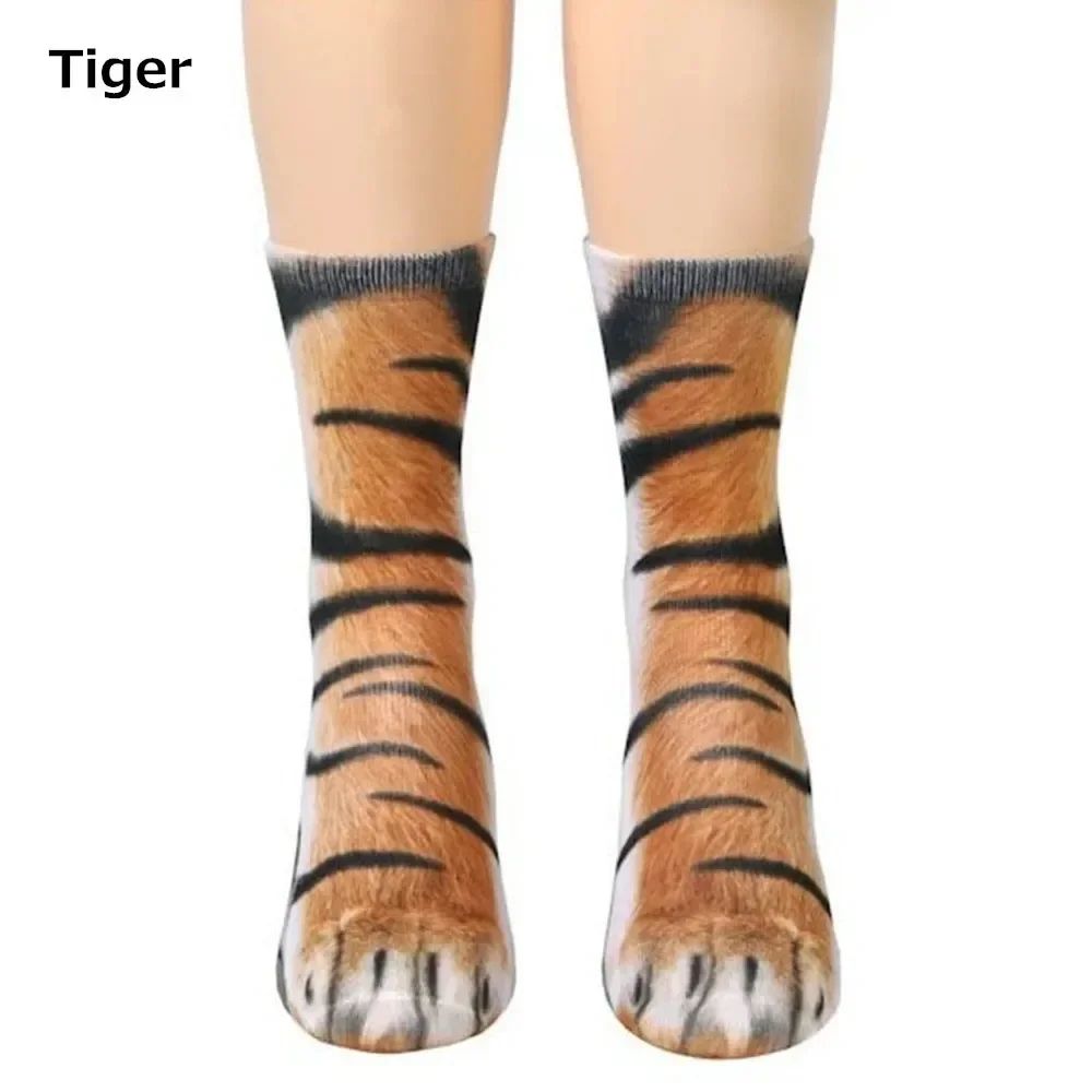 Unisex 3D animal paw socks Crew Novelty Pair for Cosplay and Gag Gifts