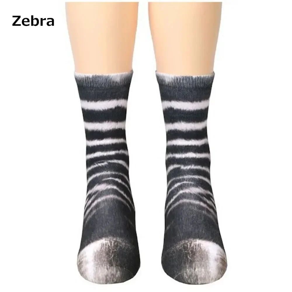 Unisex 3D animal paw socks Crew Novelty Pair for Cosplay and Gag Gifts