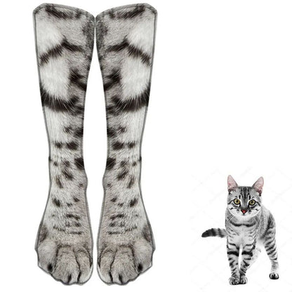 Unisex 3D animal paw socks Crew Novelty Pair for Cosplay and Gag Gifts