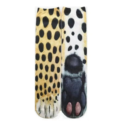 Unisex 3D animal paw socks Crew Novelty Pair for Cosplay and Gag Gifts