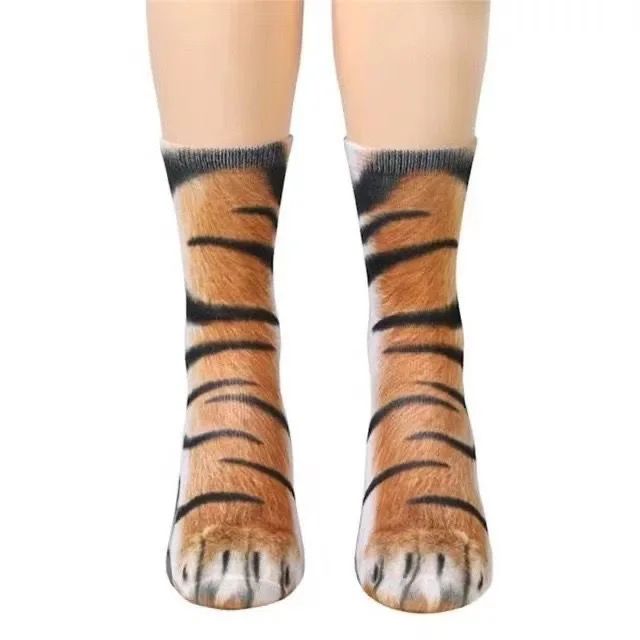 Unisex 3D animal paw socks Crew Novelty Pair for Cosplay and Gag Gifts