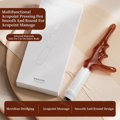 Trigger Point Acupressure Massage Stick Deep Tissue Manual Back and Foot Tool