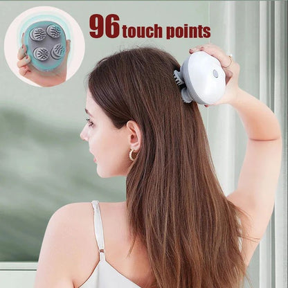 Electric Head Massager USB Rechargeable Scalp Massager for Deep-Kneading Neck & Shoulder Relief