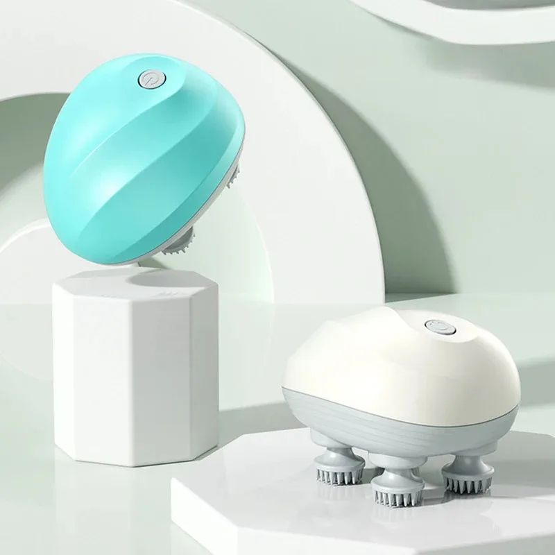 Electric Head Massager USB Rechargeable Scalp Massager for Deep-Kneading Neck & Shoulder Relief