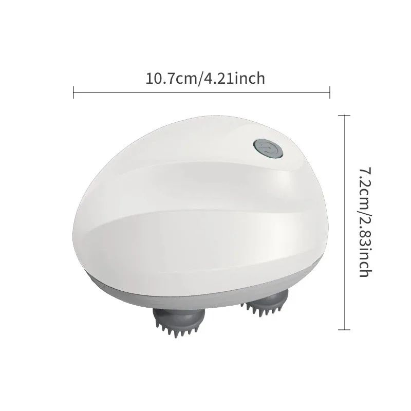 Electric Head Massager USB Rechargeable Scalp Massager for Deep-Kneading Neck & Shoulder Relief