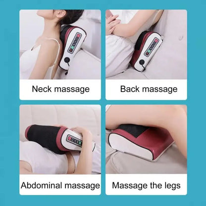 Deep-Knead Heated Neck & Shoulder Massager Pillow neck and shoulder massager with heat, back massage pillow,