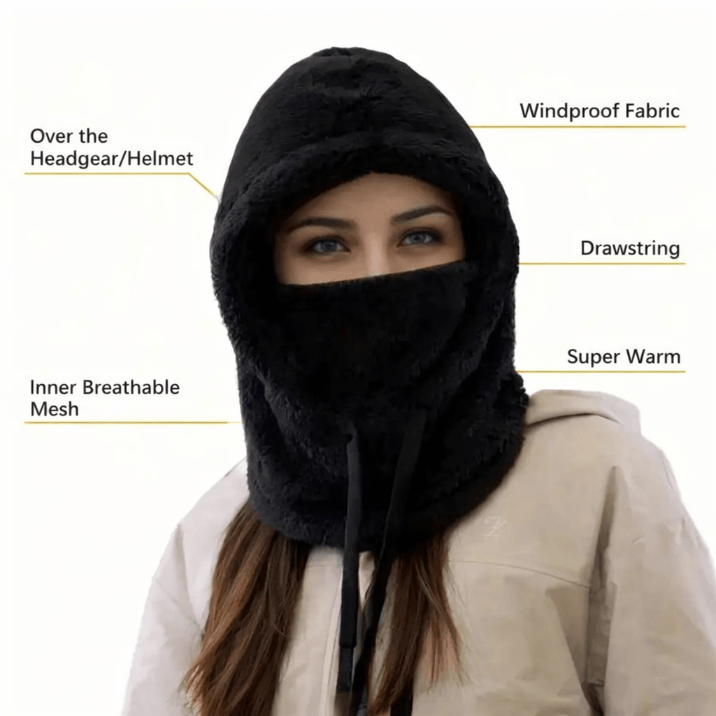 Winter Warm Balaclava Thermal Ski Hood with Full Face Cover