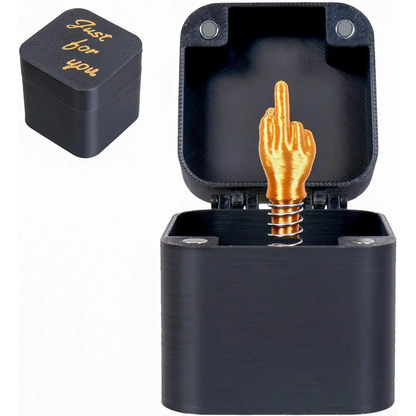 Novelty Office Toy - Funny Middle Finger in Box Desk Decor for Halloween & Birthday Gifts