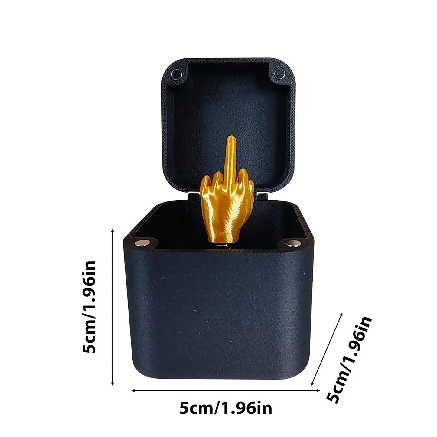 Novelty Office Toy - Funny Middle Finger in Box Desk Decor for Halloween & Birthday Gifts