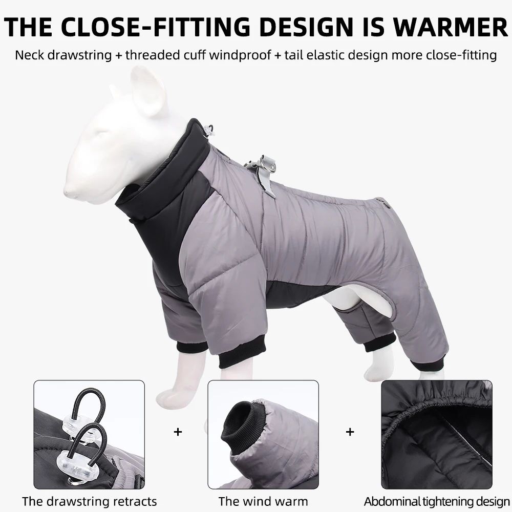 Winter Warm Waterproof Dog Jacket for Small and Medium Breeds