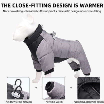 Winter Warm Waterproof Dog Jacket for Small and Medium Breeds