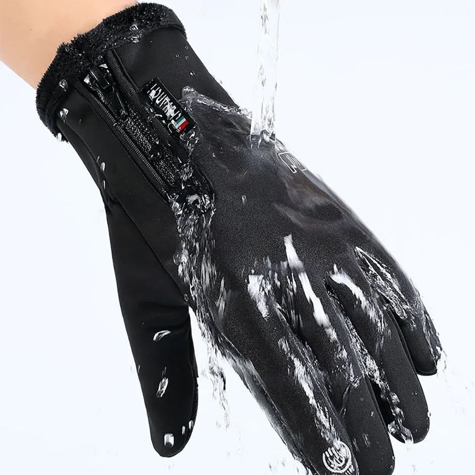 ArcticRide Waterproof Winter Gloves for Men – Thermal Fleece, Touchscreen, Non-Slip Grip