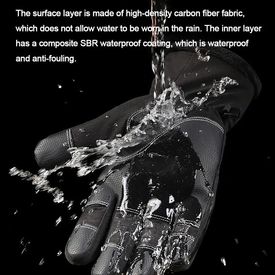 ArcticRide Waterproof Winter Gloves for Men – Thermal Fleece, Touchscreen, Non-Slip Grip