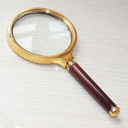 Handheld Metal 50x High-Definition Magnifying Glass | Metal Frame Magnifier for Reading, Scientific Experiments & Precis