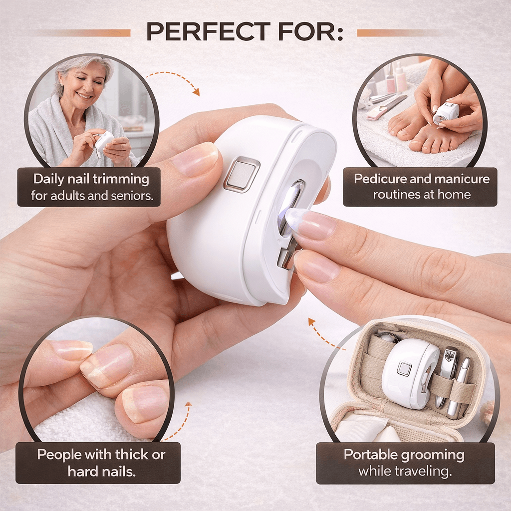 Electric Automatic Nail Clipper And Trimmer For Fingernails And Toenails