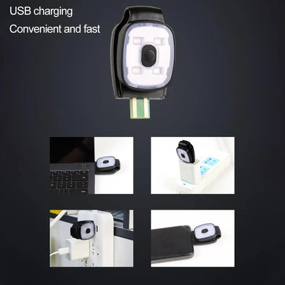 USB Rechargeable Running Safety Light Clip On Night Running Chest Light