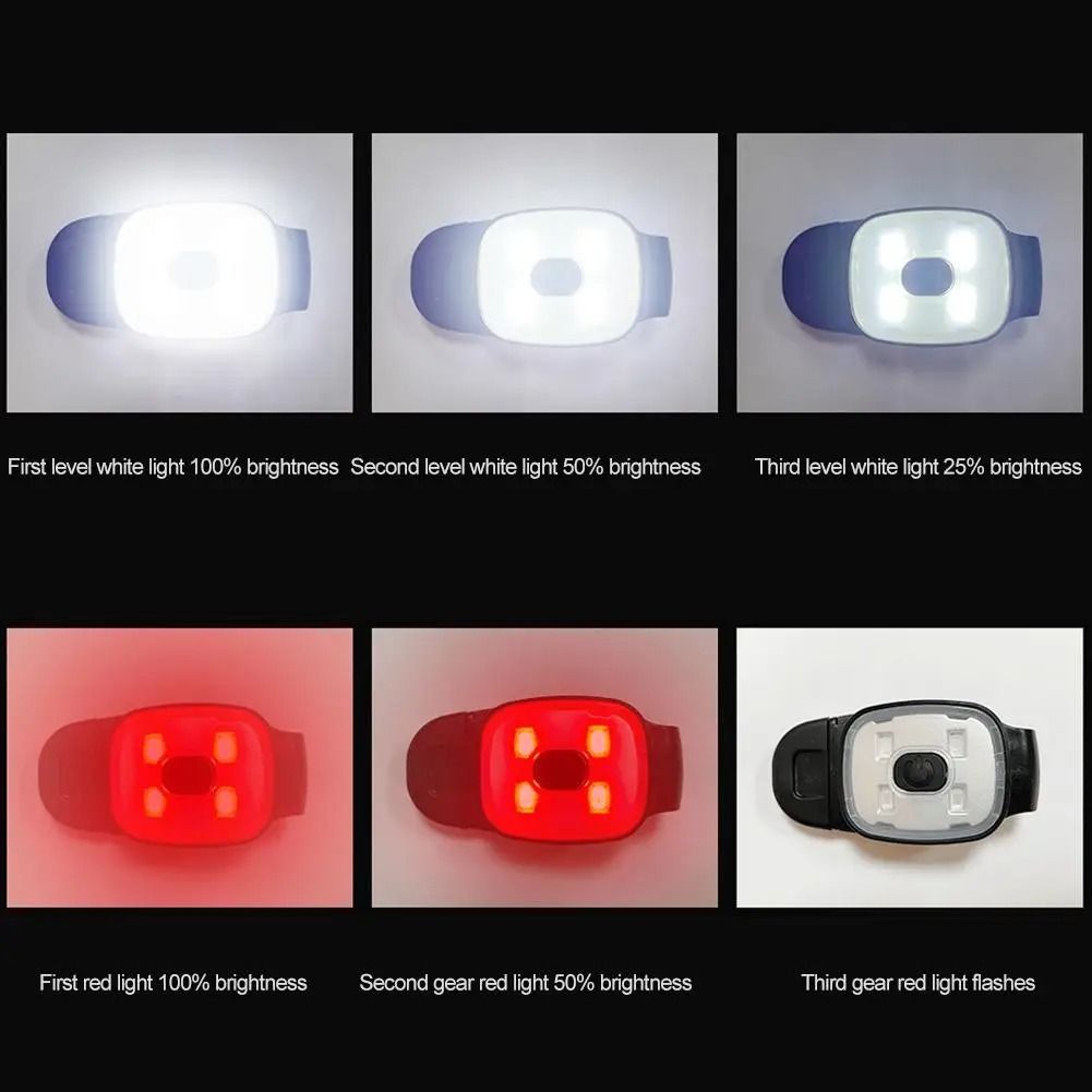USB Rechargeable Running Safety Light Clip On Night Running Chest Light