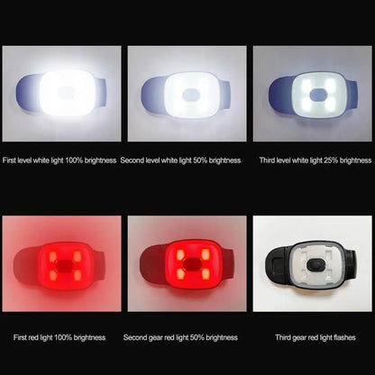USB Rechargeable Running Safety Light Clip On Night Running Chest Light