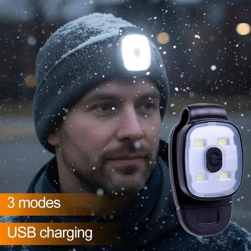 USB Rechargeable Running Safety Light Clip On Night Running Chest Light