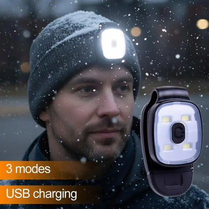 USB Rechargeable Running Safety Light Clip On Night Running Chest Light