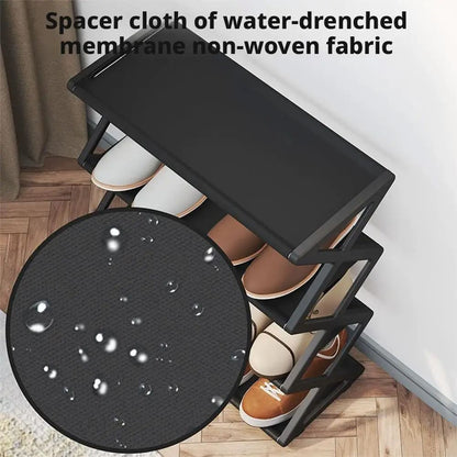 X Shape Dust Proof Shoe Rack Organizer 4 Tier Steel Shoe Rack