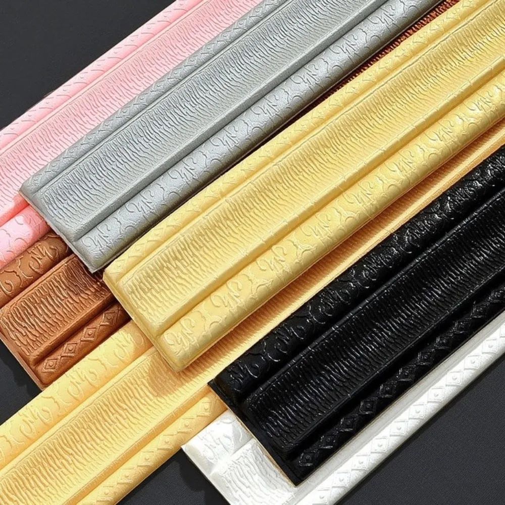 90.6 Inches XPE Foam 3D Skirting Board Trim 8cm | Waterproof Self-Adhesive Wall Sticker Baseboard Waistline Decor Strip