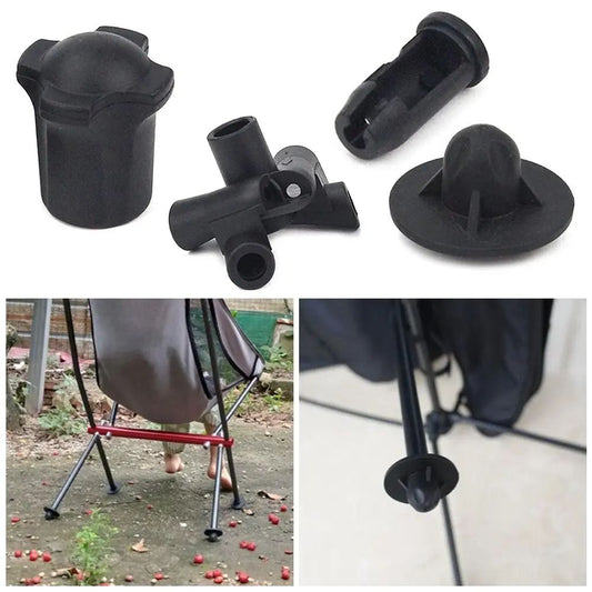 Moon Camping Chair Leg Covers Set | Anti-Slip Foot Caps & Connectors | Removable Anti-Sag Chair Leg Protectors