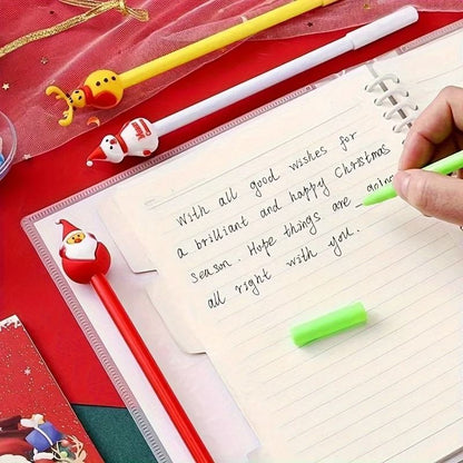 Festive Holiday Christmas Ballpoint Pen Set