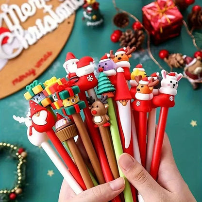 Festive Holiday Christmas Ballpoint Pen Set