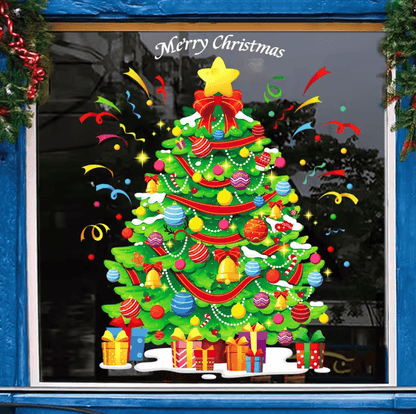 113 Christmas Snowflake Static Window Stickers – Reusable Holiday Party Decoration Decals