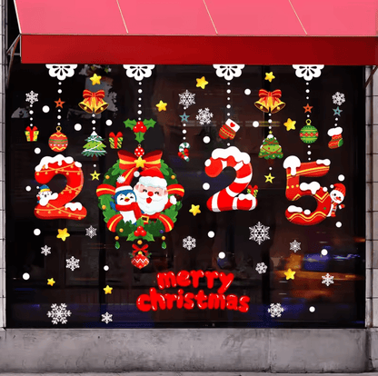 113 Christmas Snowflake Static Window Stickers – Reusable Holiday Party Decoration Decals