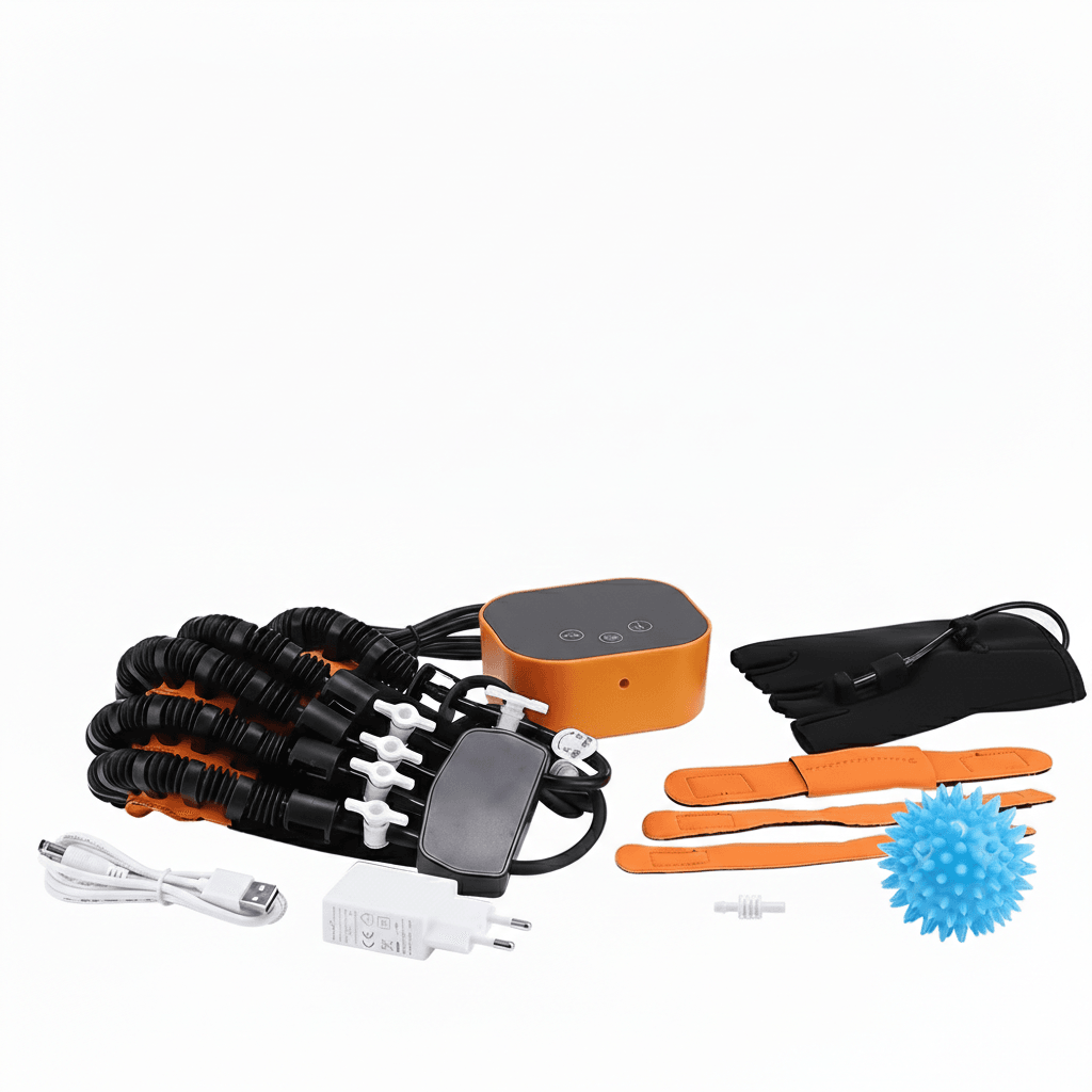 Left & Right Hand Finger Rehabilitation Robot Gloves, Stroke & Hemiplegia Therapy Glove for Cerebral Infarction Recover