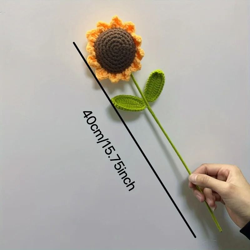 Handmade Sunflower Crochet Bouquet Perfect for Teacher Appreciation, Mother's Day, and Valentine's Day Gifts