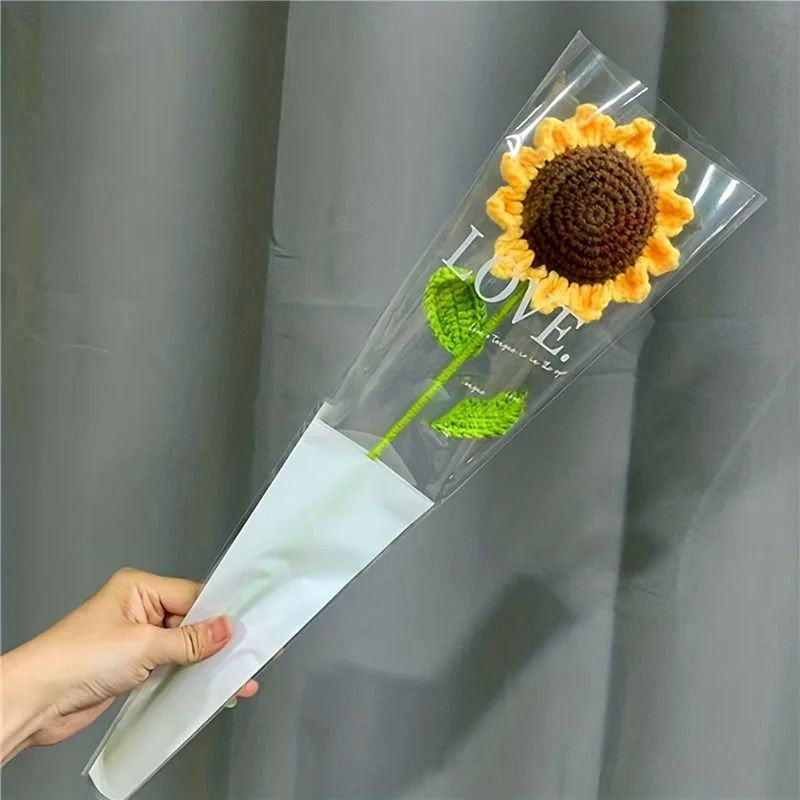 Handmade Sunflower Crochet Bouquet Perfect for Teacher Appreciation, Mother's Day, and Valentine's Day Gifts