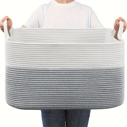 Large Woven Cotton Storage Basket