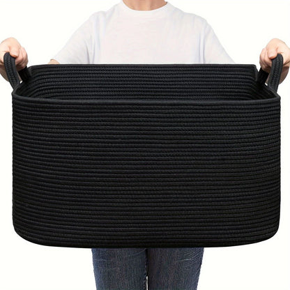 Large Woven Cotton Storage Basket