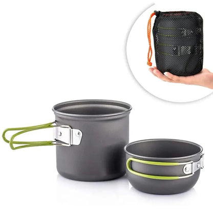 Ultralight Camping Cookware Mess Kit for Outdoor Dining