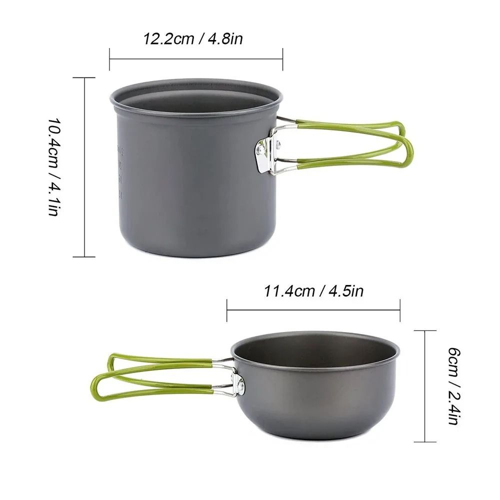 Ultralight Camping Cookware Mess Kit for Outdoor Dining